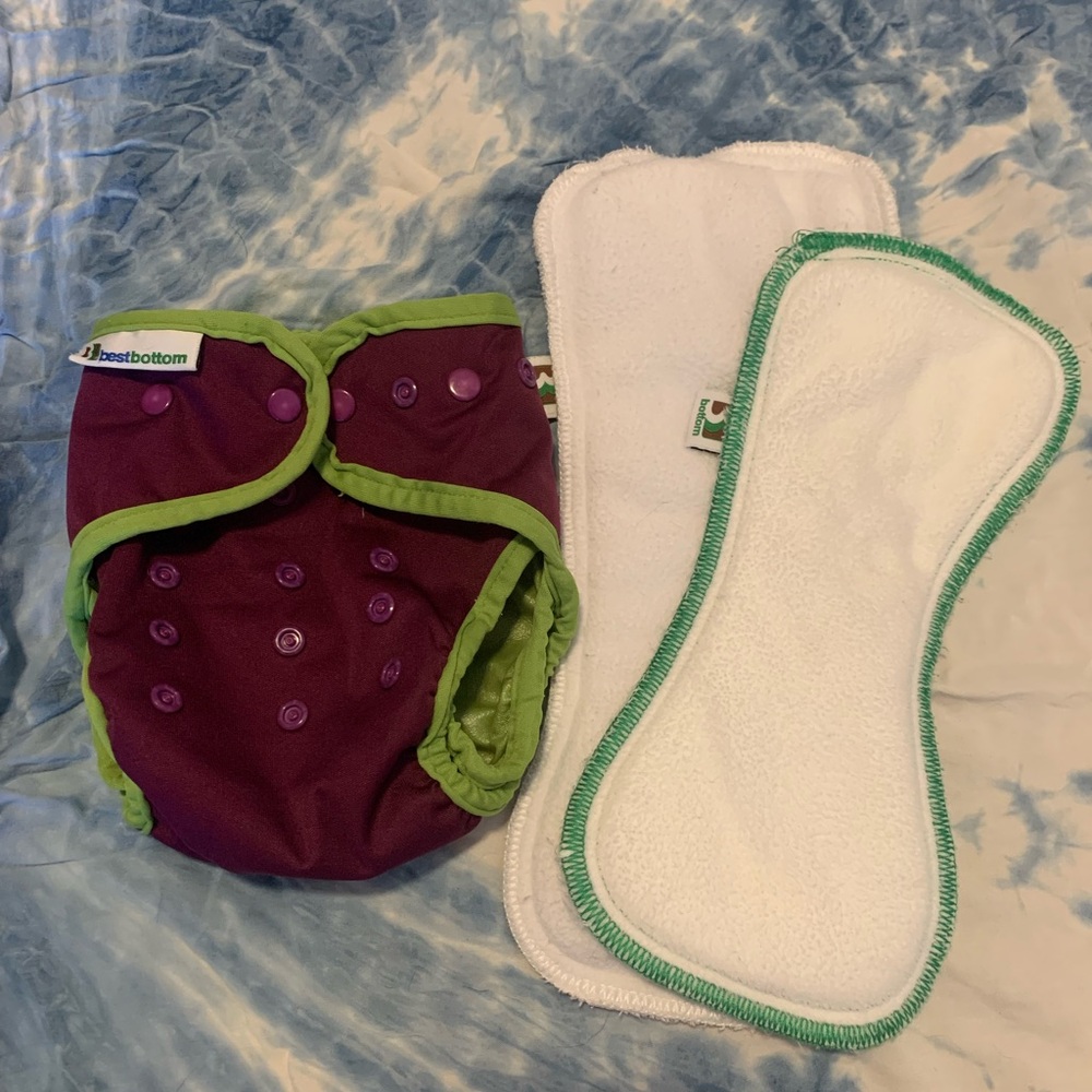 Best Bottom Cloth Diaper Cover with 2 snap inserts
